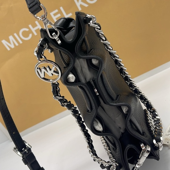 Michael Kors Women's Mina Sm Belted Chain Crossbody Bag - Black - Shoulder Bags - Picture 5 of 16